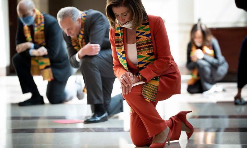 Here are beautiful Kente photos from George Floyd's memorial by Congressional Democrats