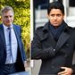Former FIFA secretary general Jerome Valcke (L) and (R) Paris Saint-Germain president Nasser Al-Khelaïfi are both to face trial in Switzerland over alleged corruption