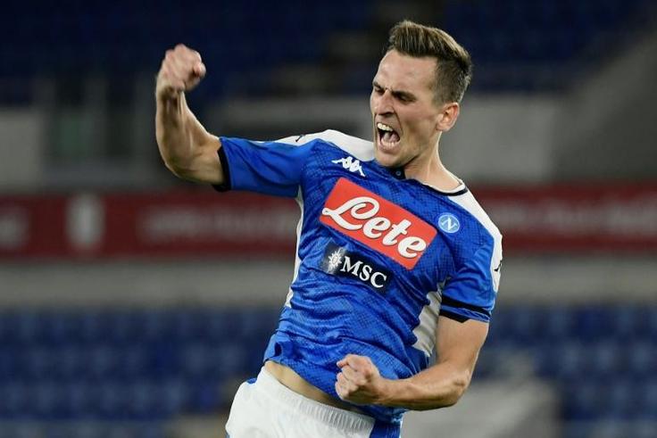 Napoli forward Arkadiusz Milik scored against Verona