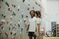 Friends Enjoying Rock Climbing