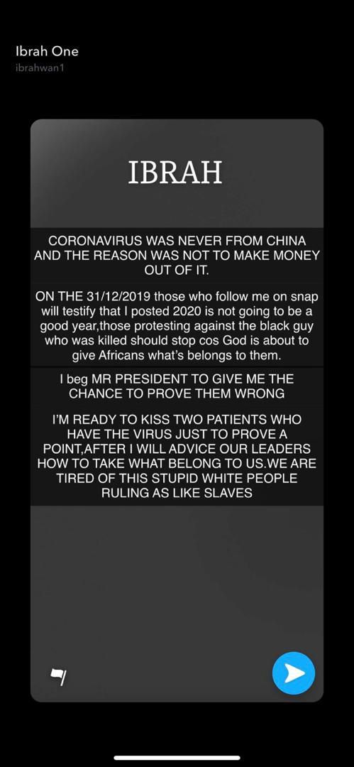 Ibrah One coronavirus
