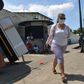 Coffins for sale outside the Abel Gilbert Ponton Hospital in Guayaquil, Ecuador