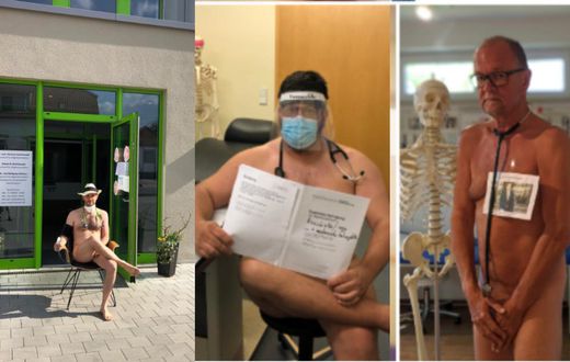 Doctors strip naked to protest lack of personal protective equipment (photos)