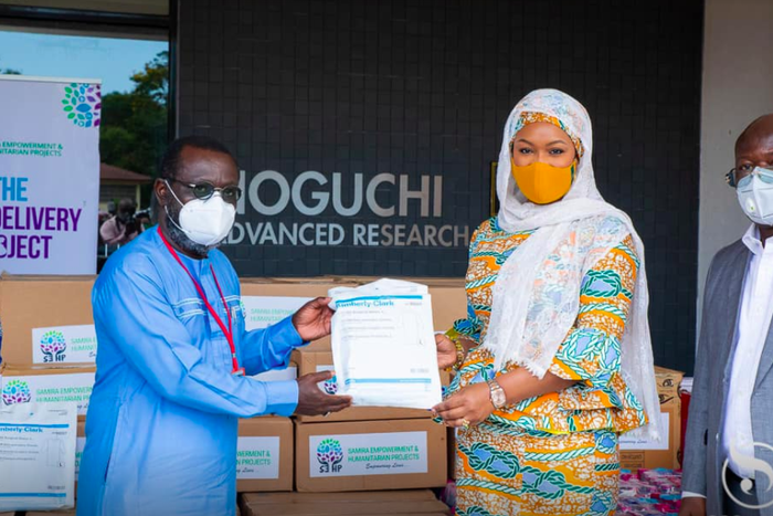 Samira Bawumia donates PPEs to Noguchi