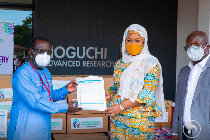 Samira Bawumia donates PPEs to Noguchi