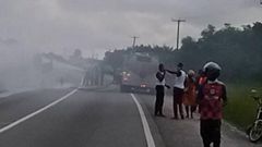 Central Region: ‘Timely’ Fire Service save burning petro tanker from exploding