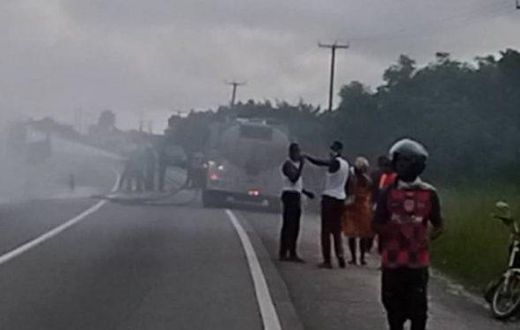 Central Region: ‘Timely’ Fire Service save burning petro tanker from exploding