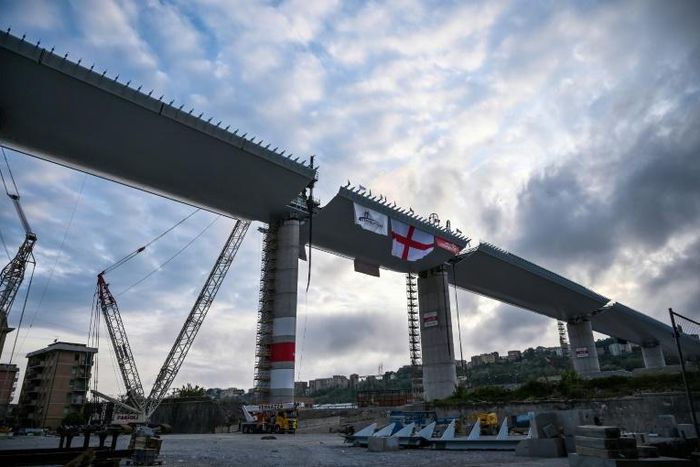 The completion of the Genoa bridge was hailed as a sign of renewal for Italy
