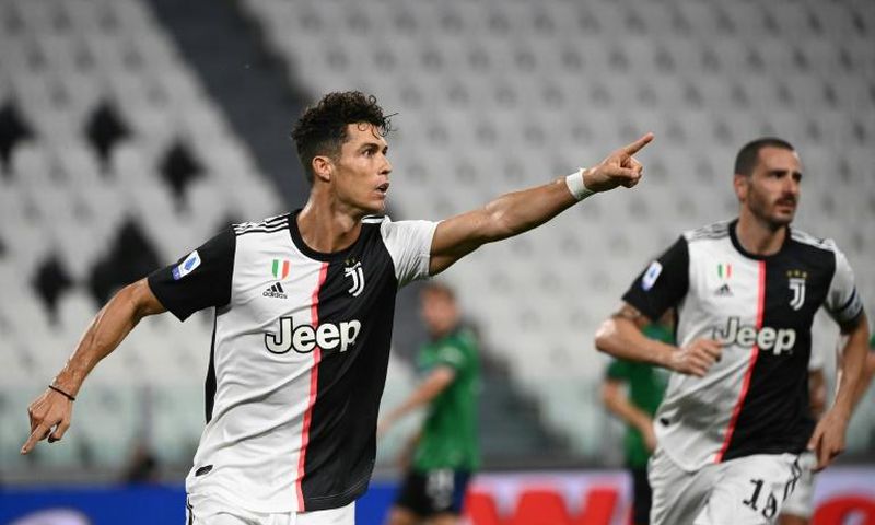 Two of a kind: Cristiano Ronaldo celebrates