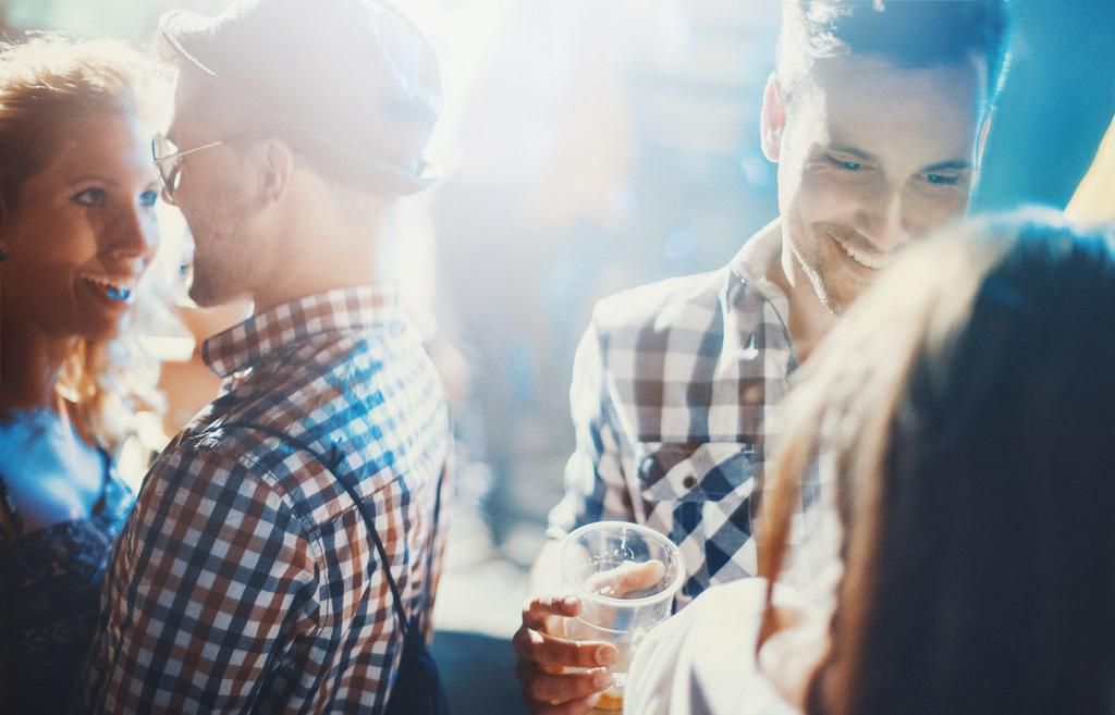 People dancing at a party.