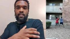 Man catches 3-year-old boy thrown from 3rd floor of a burning building (video)