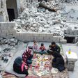 Tareq Abu Ziad and his family had to flee their hometown of Ariha as Syrian regime forces closed in -- but they returned to their destroyed home for a Ramadan meal