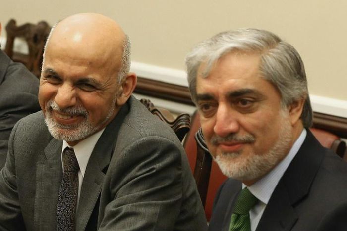 Afghanistan President Ashraf Ghani (left) and Abdullah Abdulla pictured in 2015