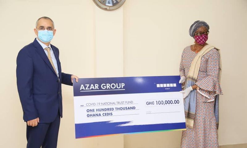 Azar Group donates GHC100,000 to COVID-19 Trust Fund