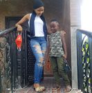 Akuapem Poloo and her son