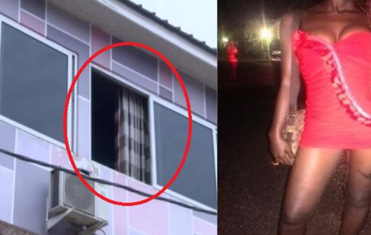 Prostitute pushes condom-wearing man to death from a hotel window over cash in Kumasi (video)