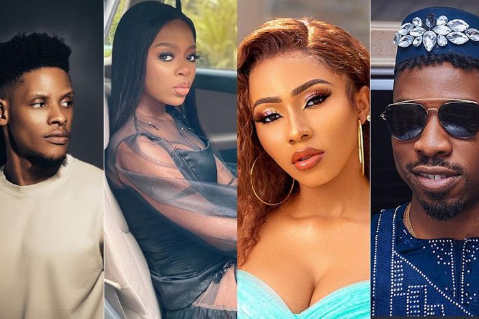 BBNaija 'Pepper Dem'  season 4 housemates [Instagram/@elozonam, @diane.russet, @official_mercyeke, @iam_ikeonyema]