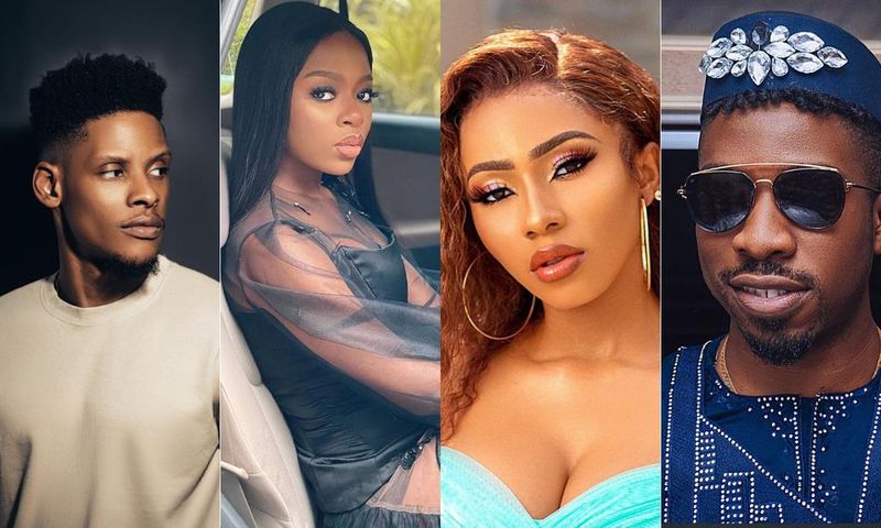 BBNaija 'Pepper Dem'  season 4 housemates [Instagram/@elozonam, @diane.russet, @official_mercyeke, @iam_ikeonyema]