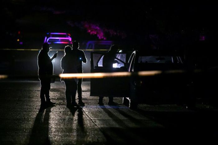 Authorities are seen in 2019 in Mexicos's Sinaloa state, where a shootout between two factions of El Chapo's drug cartel left 16 dead June 25, 2020