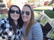 Michelle (left) before her first stroke in 2010.