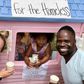 Ashanti Frimpong and her parents Erica & Akwasi Frimpong in front of Ashanti’s lemonade stand June 13, 2020