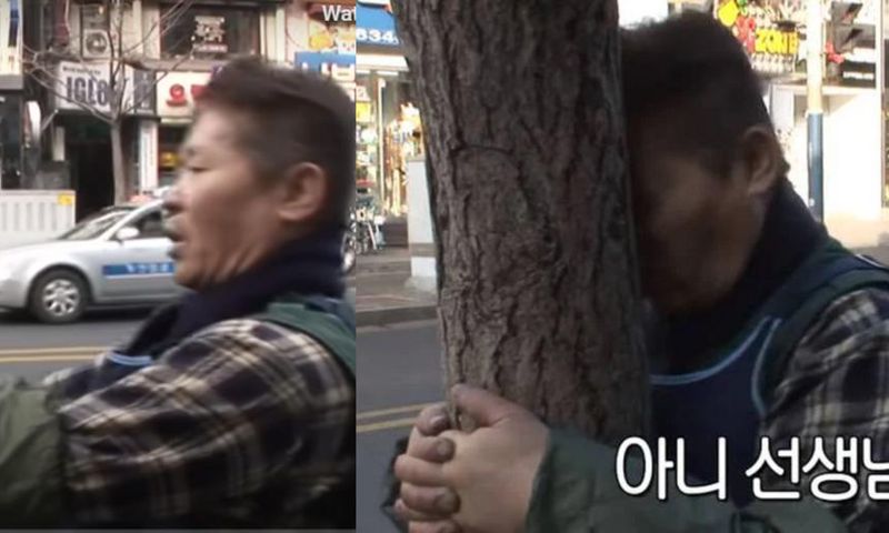 Man bangs forehead on a tree everyday till it gets bloody due to failure to become a boxer (video)