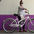 Mexican doctor Yolanda Perez has been given a bicycle by the Biciteka foundation