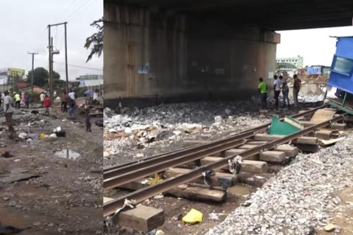 VIDEO: Parts of newly-constructed railway washed away by floods