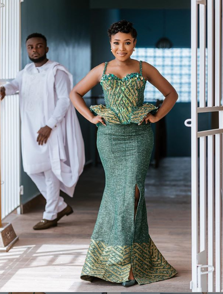 Green kente colour combo