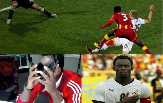 Michael Essien couldn’t continue listening to commentary after Gyan’s miss against Uruguay (video)