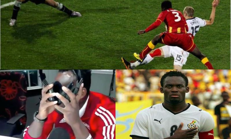 Michael Essien couldn’t continue listening to commentary after Gyan’s miss against Uruguay (video)