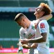Sargent (R) and Rashica both scored as Bremen took the playoff place from Duesseldorf