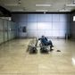 Empty: The arrivals gate Dakar's Blaise Diagne International Airport. Travel bans and a nightly curfew have had a huge economic impact in Senegal