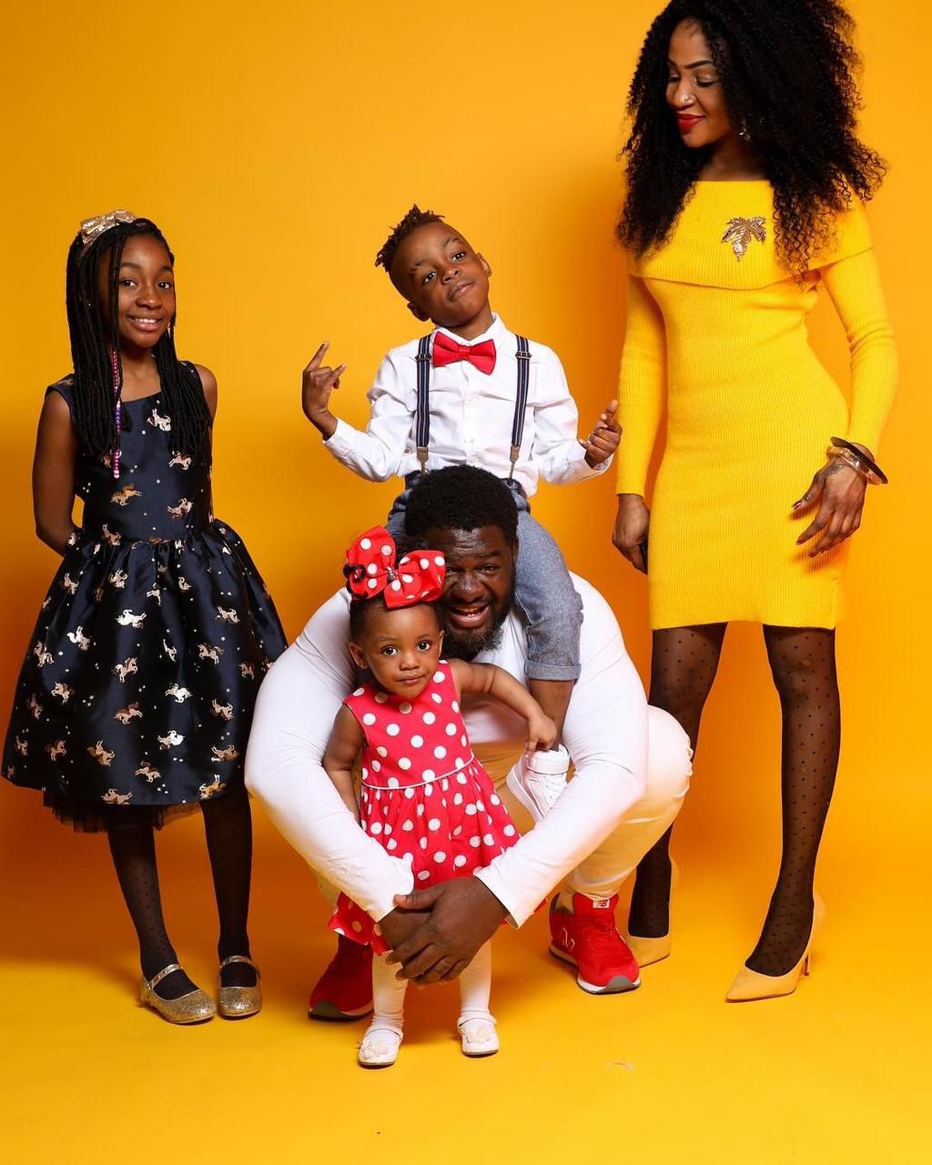 Shatta Wale’s manager Bulldog with his beautiful family