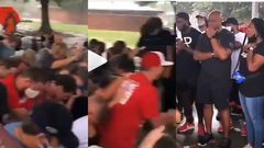 Emotional video shows a crowd of White people kneeling down before Blacks to seek forgiveness for racism