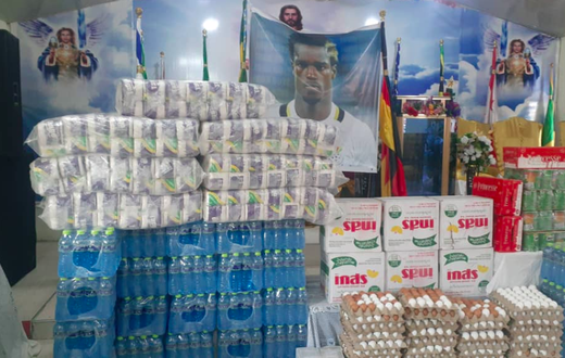 John Boye donates to widows and widowers in his community