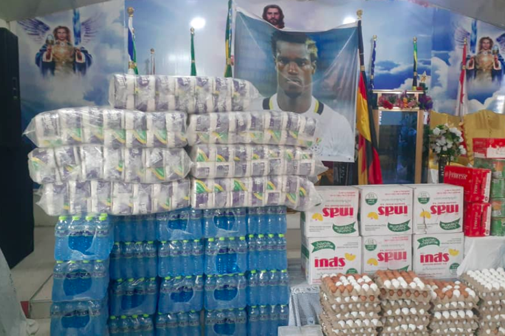 John Boye donates to widows and widowers in his community