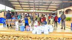 Teacher Percy donates to orphanage home