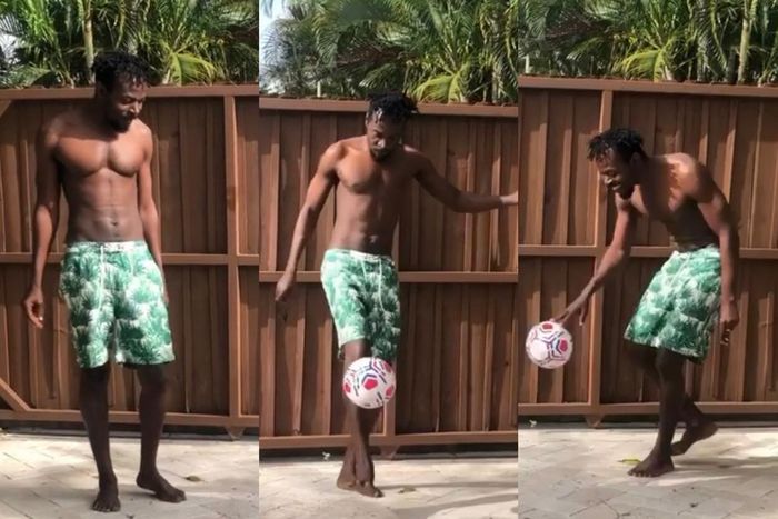 Kwaw Kese shows off his football skills, hits 75 juggles in 30 seconds