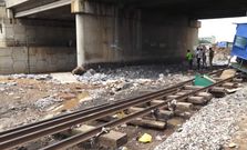 Parts of newly-constructed railway washed away by floods