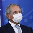 Brazil's Economy Minister Paulo Guedes -- seen here in March 2020 -- has warned of a possible "economic collapse" because of stay-at-home measures designed to curb the spread of the novel coronavirus