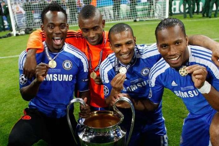 Essien win the UEFA Champions League League with Chelsea