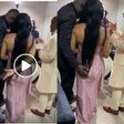 Groom captured in a video grabbing and playing with bride’s ass while pastor prays for them