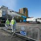 Mondolia health workers and police wear hazmat suits during a coronavirus drill in the capital, Ulaanbaatar