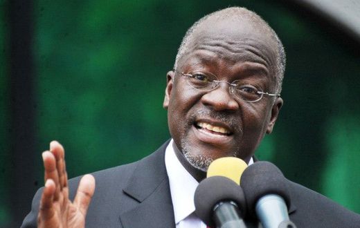 Tanzania's President John Pombe Magufuli addresses members of the ruling Chama Cha Mapinduzi Party (CCM) at the party's sub-head office on Lumumba road in Dar es Salaam, October 30, 2015. REUTERS/Sadi Said