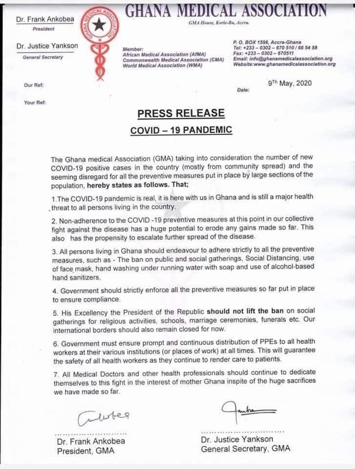 GMA press release