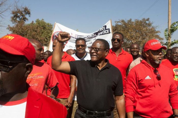 Lazarus Chakwera, seen here campaigning in June 2019, was elected president of Malawi after a rare do-over election
