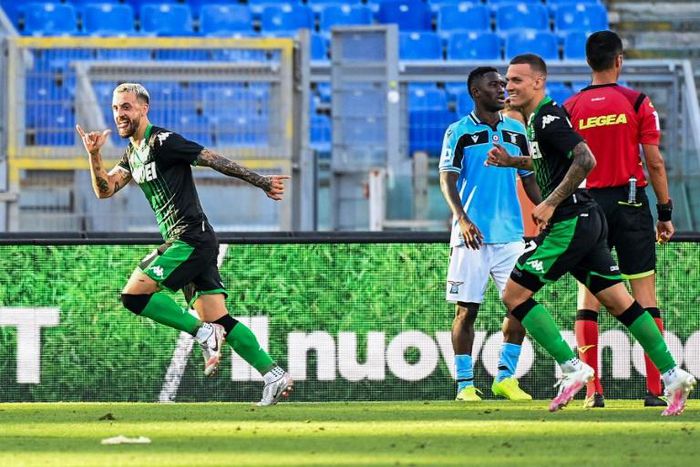 Caputo scored a dramatic late winner to down Lazio