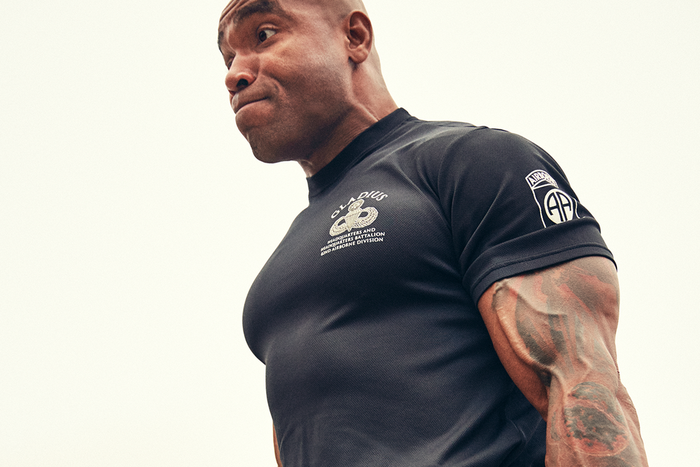 Major Carpaccio Owens doing a deadlift with the hex bar, part of the Army