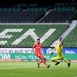 Havertz (L) scored twice at the Weserstadion